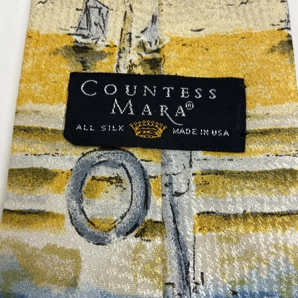 COUNTESS MARA SILK  ART TIE Cruise Ocean Vacation
